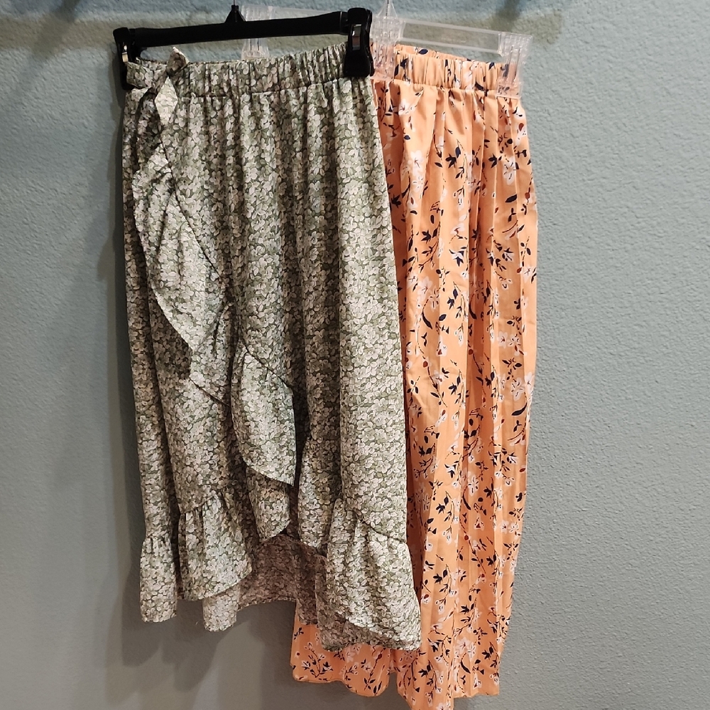 SHEIN Skirt and Pants Set - Green and Yellow Girls Size 9Y